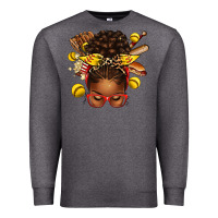 Charcoal Heather softball afro messy bun Premium Sweatshirt - texasbilliewilder