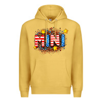 Antique Gold usa mini  leopard background Premium Hoodie - AdoDesignShop
