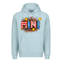 Blue Mist usa mini  leopard background Premium Hoodie - AdoDesignShop