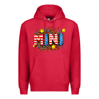 Cardinal usa mini  leopard background Premium Hoodie - AdoDesignShop
