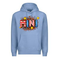 Colony Blue usa mini  leopard background Premium Hoodie - AdoDesignShop