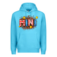 Ocean Blue usa mini  leopard background Premium Hoodie - AdoDesignShop