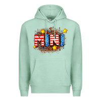 Seafoam usa mini  leopard background Premium Hoodie - AdoDesignShop