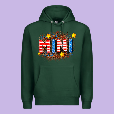 Usa Mini  Leopard Background Premium Hoodie Designed By Adodesignshop