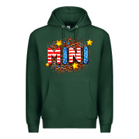 Sports Green usa mini  leopard background Premium Hoodie - AdoDesignShop