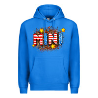True Royal usa mini  leopard background Premium Hoodie - AdoDesignShop