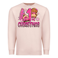 Pale Pink 1st christmas gingerbread girl Premium Sweatshirt - Zillion Design Studio