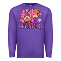 Purple 1st christmas gingerbread girl Premium Sweatshirt - Zillion Design Studio
