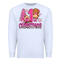 White 1st christmas gingerbread girl Premium Sweatshirt - Zillion Design Studio