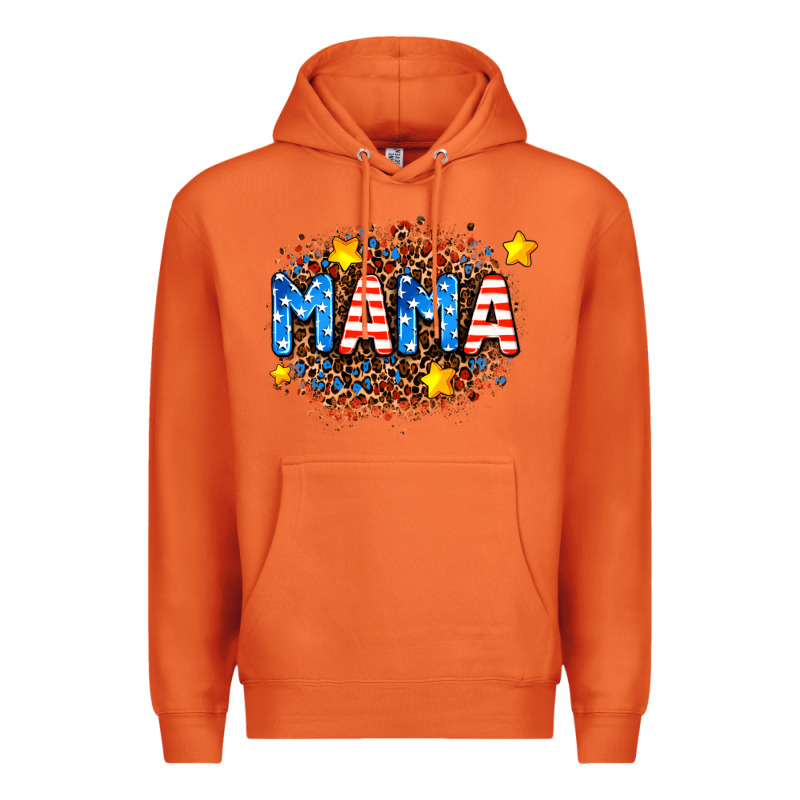 Usa Mama  Leopard Background Premium Hoodie by AdoDesignShop | Teevron