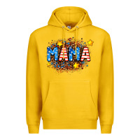 Lemon usa Mama  leopard background Premium Hoodie - AdoDesignShop