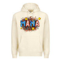 Sandshell usa Mama  leopard background Premium Hoodie - AdoDesignShop