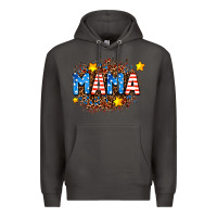 Smoke usa Mama  leopard background Premium Hoodie - AdoDesignShop