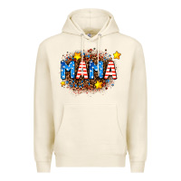 Tofu usa Mama  leopard background Premium Hoodie - AdoDesignShop