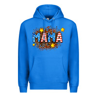 True Royal usa Mama  leopard background Premium Hoodie - AdoDesignShop