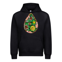 Black american football and western roses teardrop Urban Hoodie - BundleAndBundleShop