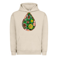 Pigment French Oak american football and western roses teardrop Urban Hoodie - BundleAndBundleShop