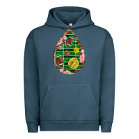 Pigment Midnight Navy american football and western roses teardrop Urban Hoodie - BundleAndBundleShop
