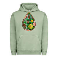 Pigment Oil Green american football and western roses teardrop Urban Hoodie - BundleAndBundleShop