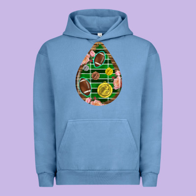 American Football And Western Roses Teardrop Urban Hoodie Designed By Bundleandbundleshop