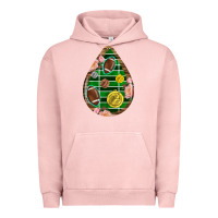 Pigment Salmon american football and western roses teardrop Urban Hoodie - BundleAndBundleShop