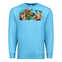 Ocean Blue western coffee cups Premium Sweatshirt - texasbilliewilder
