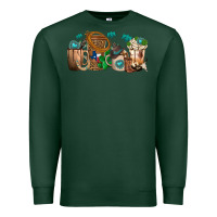 Sports Green western coffee cups Premium Sweatshirt - texasbilliewilder