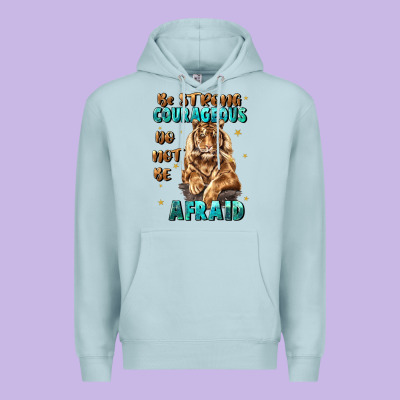 Be Strong And Courageous Premium Hoodie Designed By Jahusdesignshop