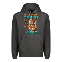 Charcoal Heather be strong and courageous Premium Hoodie - JahusDesignShop