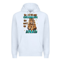 White be strong and courageous Premium Hoodie - JahusDesignShop