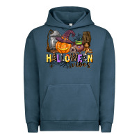 Pigment Midnight Navy halloween vibes Urban Hoodie - AdoDesignShop