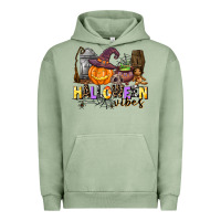 Pigment Oil Green halloween vibes Urban Hoodie - AdoDesignShop