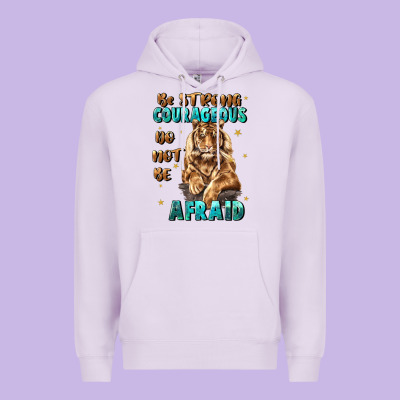 Be Strong And Courageous Premium Hoodie Designed By Jahusdesignshop