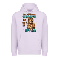 Lilac be strong and courageous Premium Hoodie - JahusDesignShop