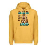 Mustard be strong and courageous Premium Hoodie - JahusDesignShop