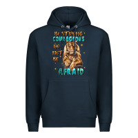 Navy be strong and courageous Premium Hoodie - JahusDesignShop