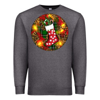 Charcoal Heather Santa Stocking Christmas Premium Sweatshirt - RanaPortraitStore