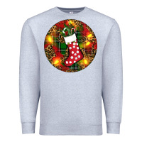 Heather Grey Santa Stocking Christmas Premium Sweatshirt - RanaPortraitStore