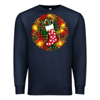 Navy Santa Stocking Christmas Premium Sweatshirt - RanaPortraitStore