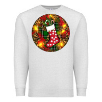 Oatmeal Heather Santa Stocking Christmas Premium Sweatshirt - RanaPortraitStore