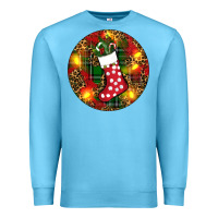 Ocean Blue Santa Stocking Christmas Premium Sweatshirt - RanaPortraitStore