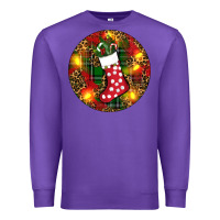 Purple Santa Stocking Christmas Premium Sweatshirt - RanaPortraitStore