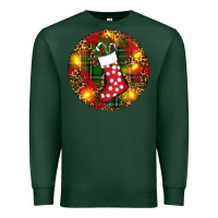 Sports Green Santa Stocking Christmas Premium Sweatshirt - RanaPortraitStore