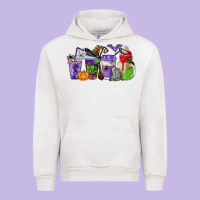 Halloween Coffee Cups Urban Hoodie Designed By Adodesignshop