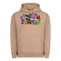 Pigment Burro halloween coffee cups Urban Hoodie - AdoDesignShop
