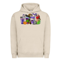 Pigment French Oak halloween coffee cups Urban Hoodie - AdoDesignShop
