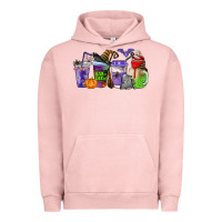 Pigment Salmon halloween coffee cups Urban Hoodie - AdoDesignShop