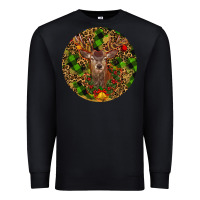 Black Christmas Reindeer Premium Sweatshirt - RanaPortraitStore