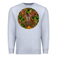 Heather Grey Christmas Reindeer Premium Sweatshirt - RanaPortraitStore