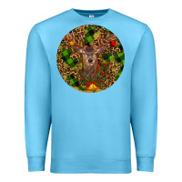 Ocean Blue Christmas Reindeer Premium Sweatshirt - RanaPortraitStore
